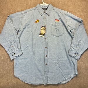 NASCAR Terry Labonte #5 Chambray Shirt Men's Large Long Sleeve Button Down NOS